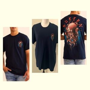 BUCKLE EXCLUSIVE Sullen Art Collective "PREMIUM" Skull Octopus Large Black